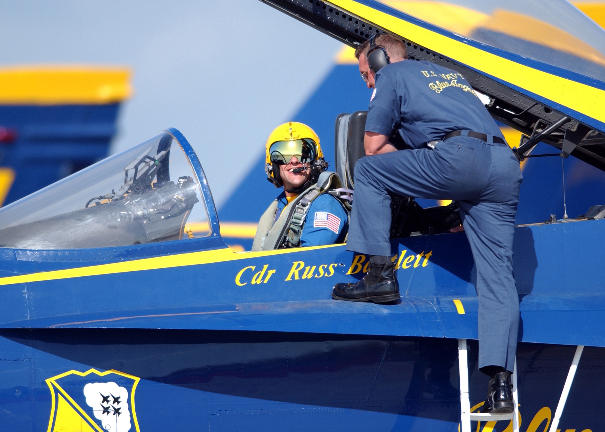 Russ Bartlett in the cockpit
